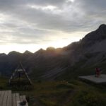Sonnenaufgang hinter den Schmalzgrubenspitzen