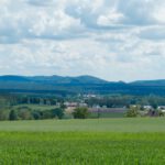 Aussicht zum Regental mit Jugenberg, Gailenberg und Schwarzem Berg