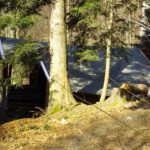 Die Hütte war leider verschlossen, aber auf der Veranda kann man auch gut sitzen