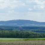 Münchshofener Berg hinter der Erlebnisholzkugel