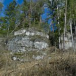 Der erste von ebenfalls vielen Felsen - wir sind schließlich in der Alb