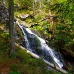 Der Wasserfall, der mich zur Annahme verleitete, dass der gewählte Steilpfad der richtige sei