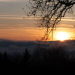 Gerahmter Sonnenuntergang