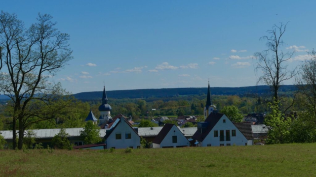 Schlossturm und Kirche St. Dionysius und Ägidius