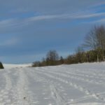 Schneeschuhautobahn auf der Hochfläche